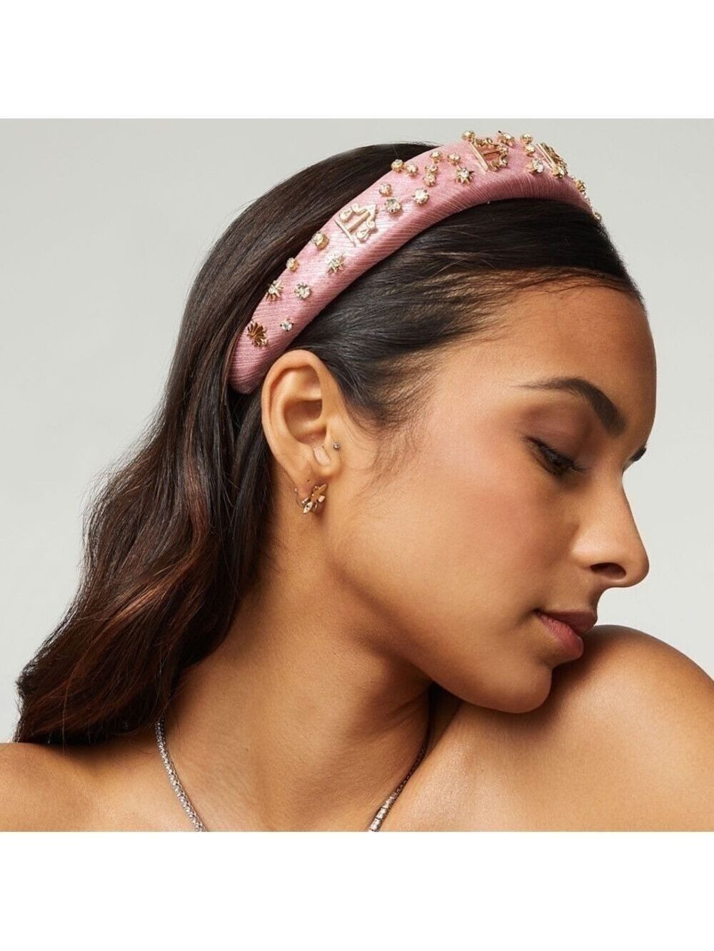 LELE SADOUGHI Zodiac Libra Alice Headband Golographic Pink Barbie Authentic